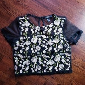 Forever 21 floral crop top